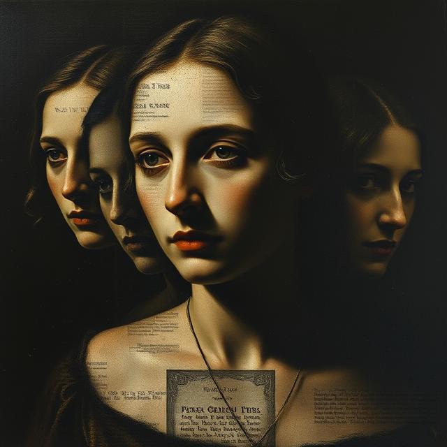 A stark and unsettling image featuring a collage of faded, historical photographs or sketches of several of the "forgotten" female serial killers